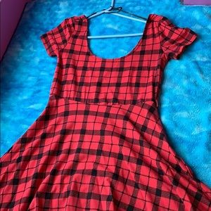 Forever 21 red and black plaid dress